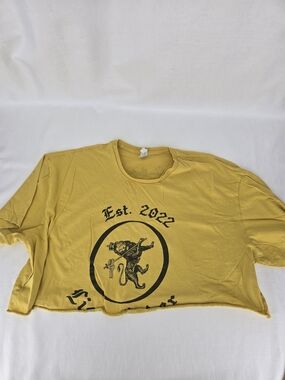 Yellow Graphic Crop Tee - Unbranded